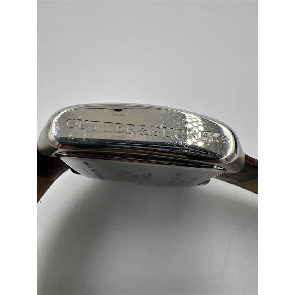 Cutter & Buck Chronograph Wristwatch Stainless Steel Back Leather Not Tested - Picture 12 of 16